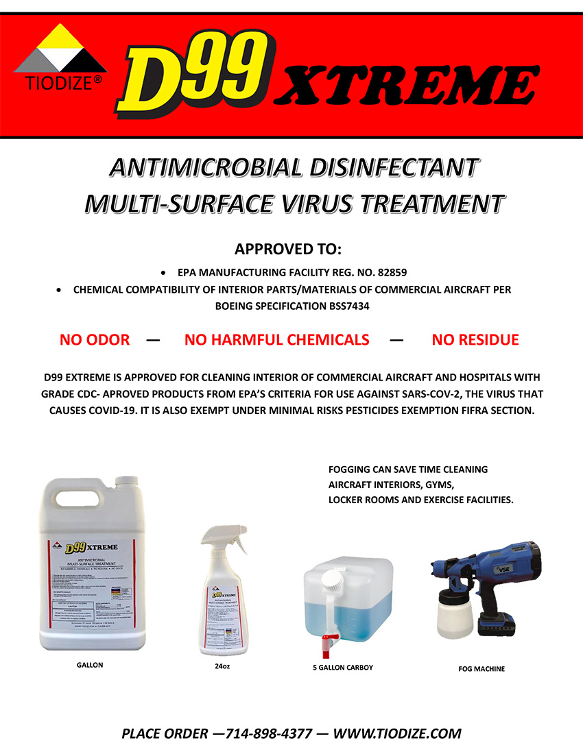 D99 xtreme Antimicrobial - multi surface virus treatment